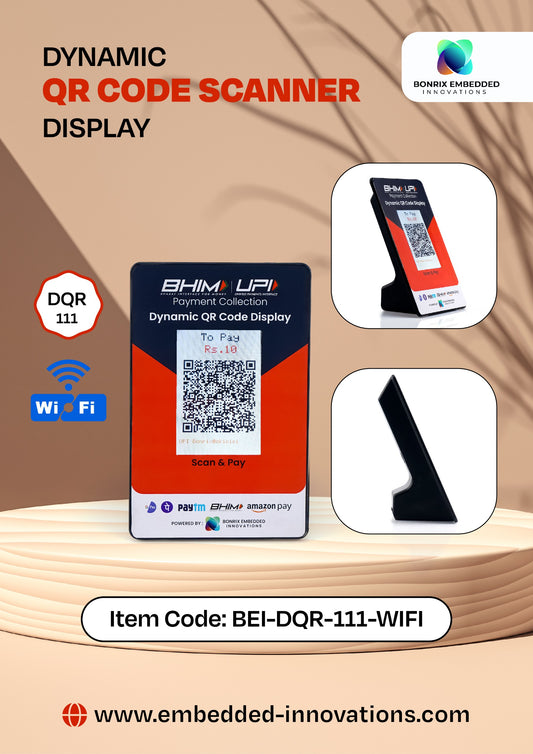 Bonrix Dynamic QR Code Scanner Display (DQR-111) WiFi Model